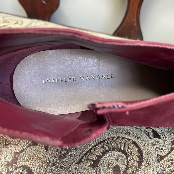 Loeffler Randall Nanette Burgundy Wine Suede Leather Booties Boots Shoes Size 8 - Picture 12 of 14